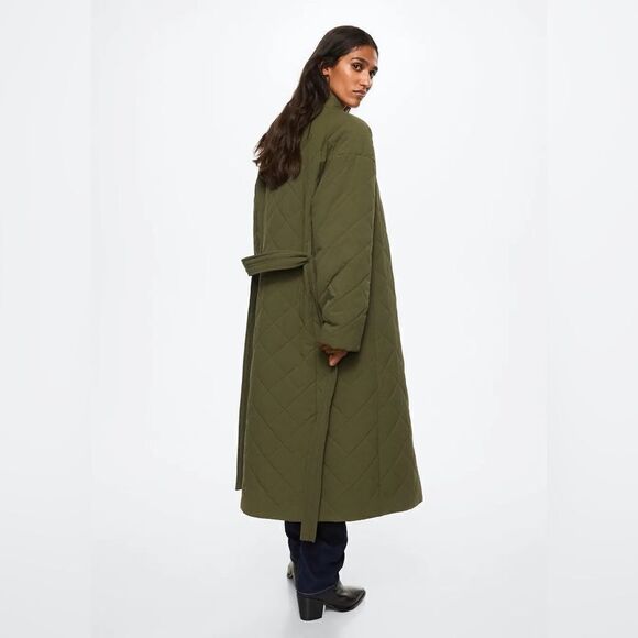 Mango Quilted Padded Coat New - Picture 5 of 9